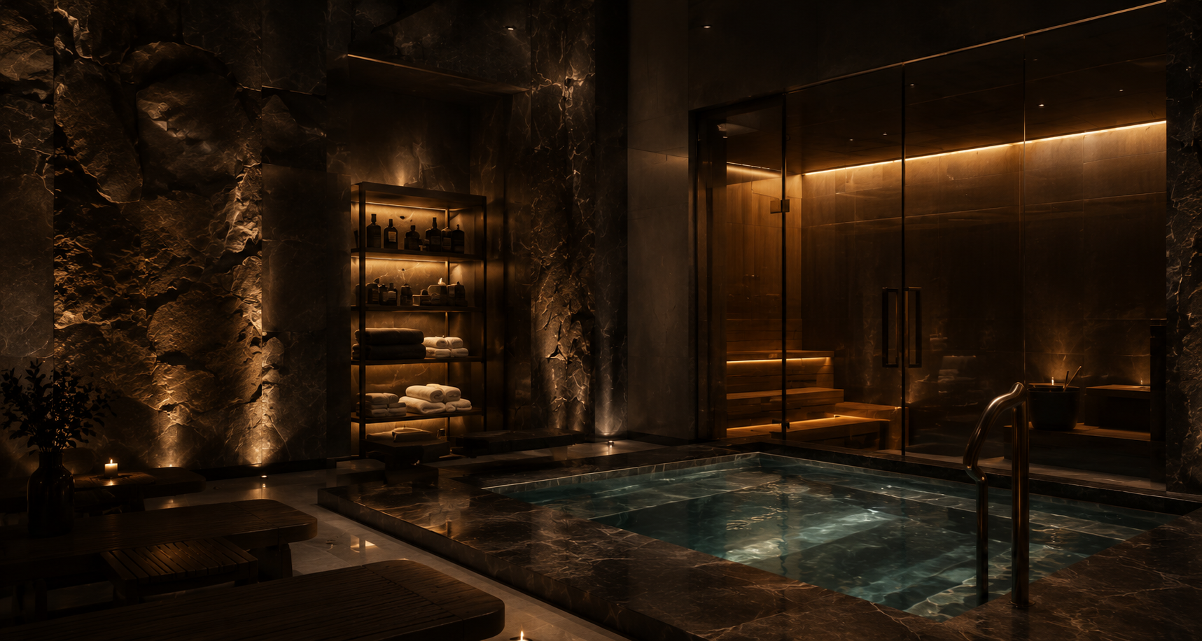 Интерьер мужского SPA-центра